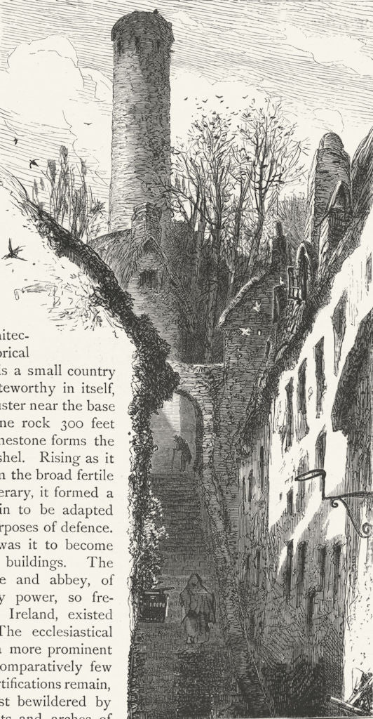 IRELAND. St Canice's Steps, Kilkenny 1888 old antique vintage print picture